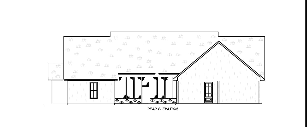 House Plan 74687 Rear Elevation