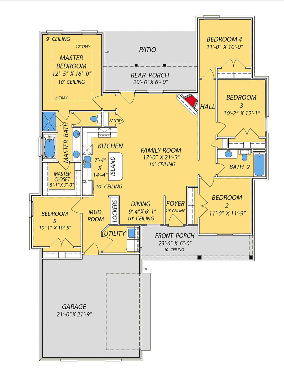 House Plan 74691 Level One