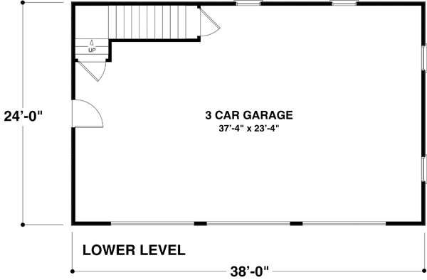 Garage Plan 74802 - 3 Car Garage Level One