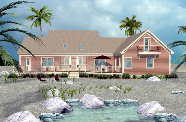 House Plan 74819 Rear Elevation