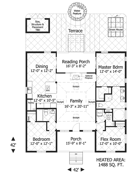 House Plan 74844 Level One