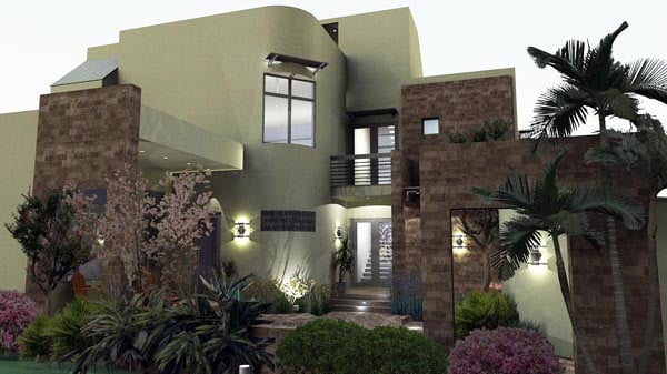 Contemporary, Florida, Modern Plan with 2562 Sq. Ft., 3 Bedrooms, 4 Bathrooms, 2 Car Garage Picture 3