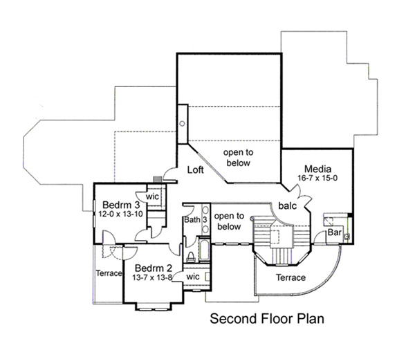 House Plan 75128 Level Two