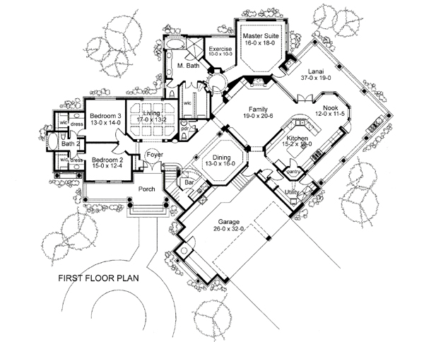 House Plan 75129 Level One