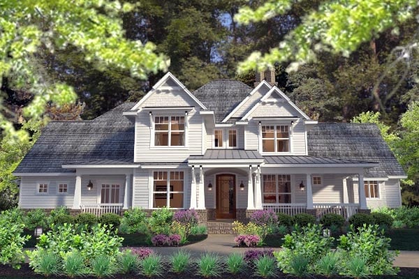 Country, Farmhouse, Southern, Traditional, Victorian Plan with 2575 Sq. Ft., 3 Bedrooms, 3 Bathrooms, 3 Car Garage Elevation