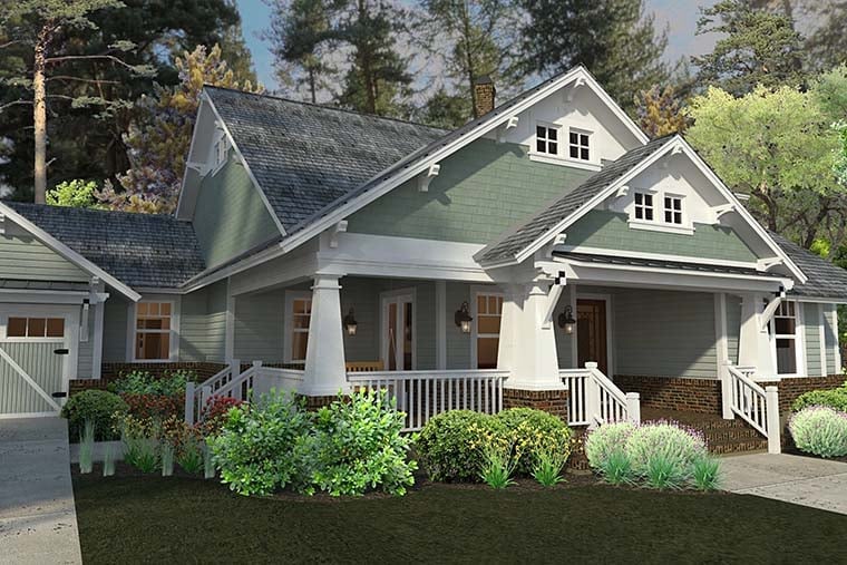 Bungalow, Cottage, Craftsman Plan with 1879 Sq. Ft., 3 Bedrooms, 2 Bathrooms, 2 Car Garage Picture 3