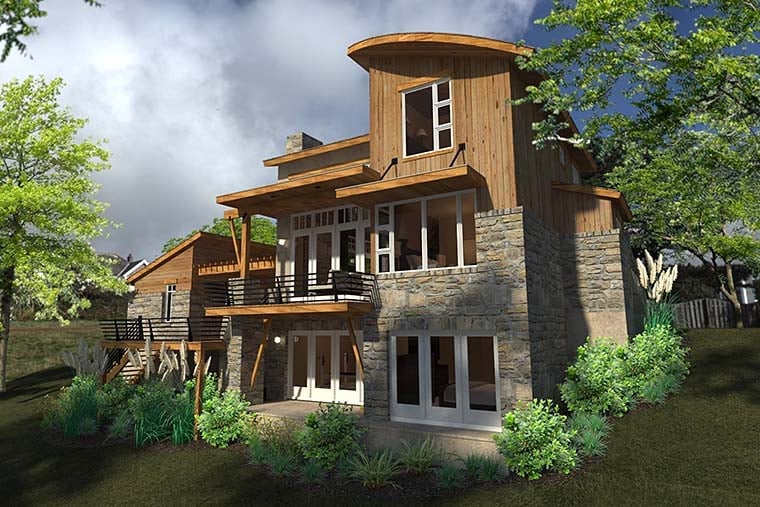 Contemporary, Cottage, Craftsman, Modern, Tuscan Plan with 985 Sq. Ft., 2 Bedrooms, 2 Bathrooms, 1 Car Garage Picture 5