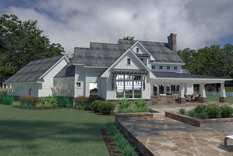 Country, Farmhouse, Southern Plan with 2396 Sq. Ft., 3 Bedrooms, 3 Bathrooms, 2 Car Garage Picture 5