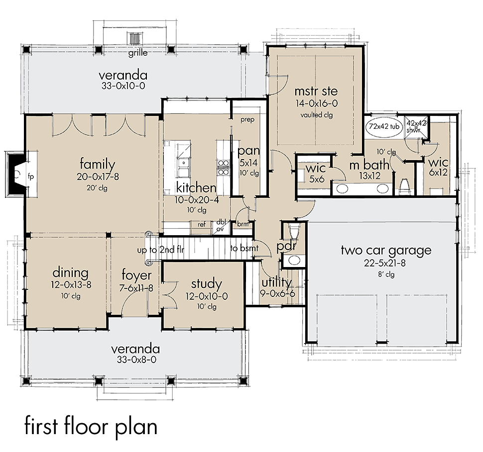 House Plan 75157 Level One