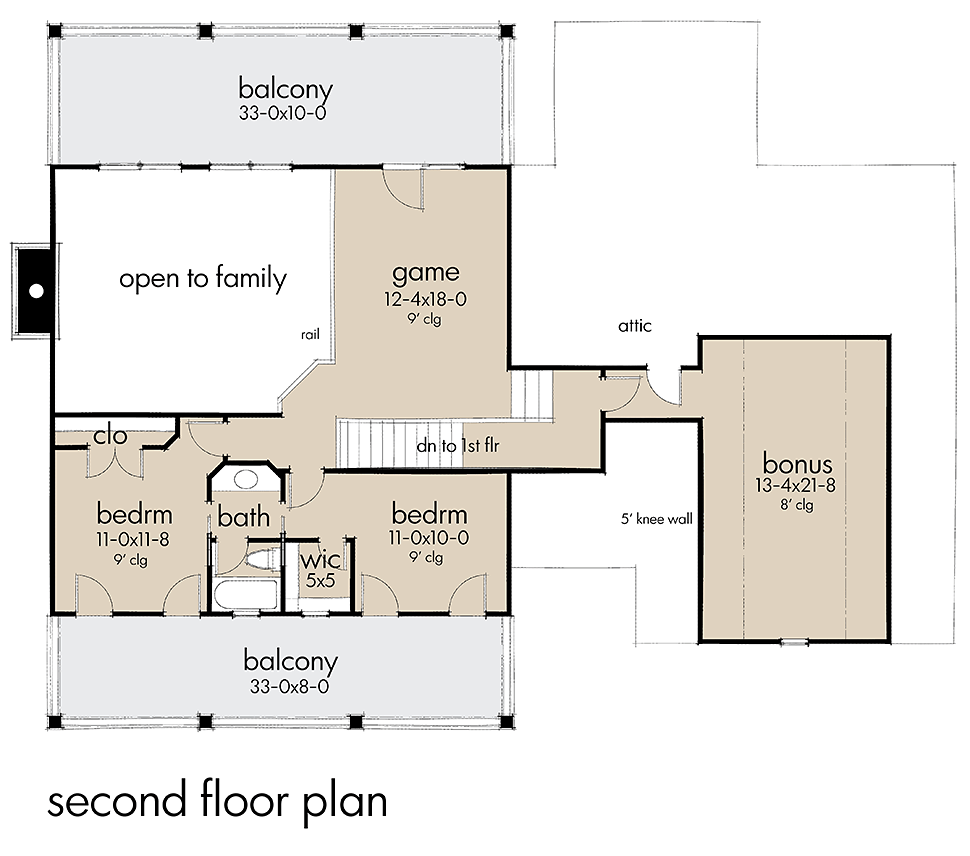 House Plan 75157 Level Two