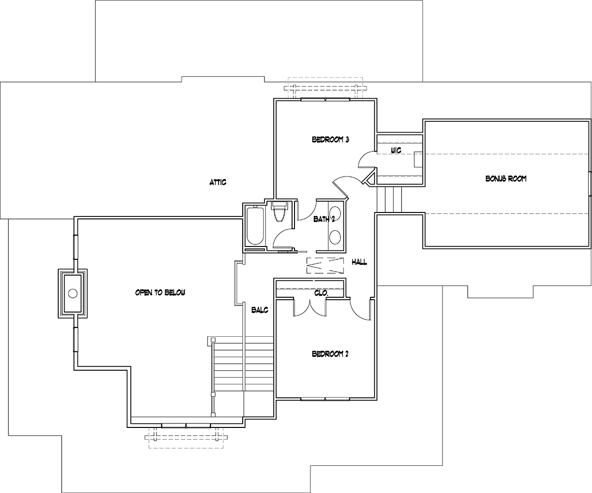 House Plan 75158 Alternate Level Two