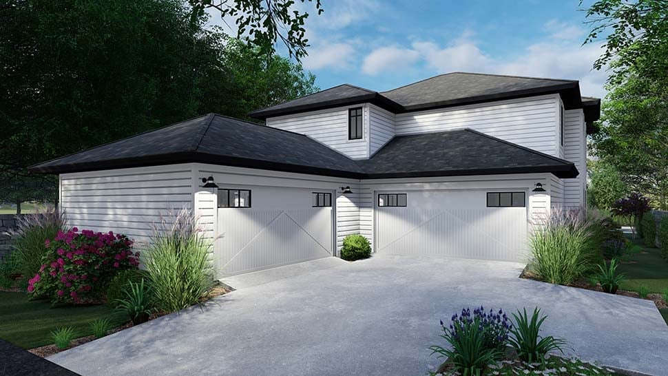 Multi-Family Plan 75162 Rear Elevation