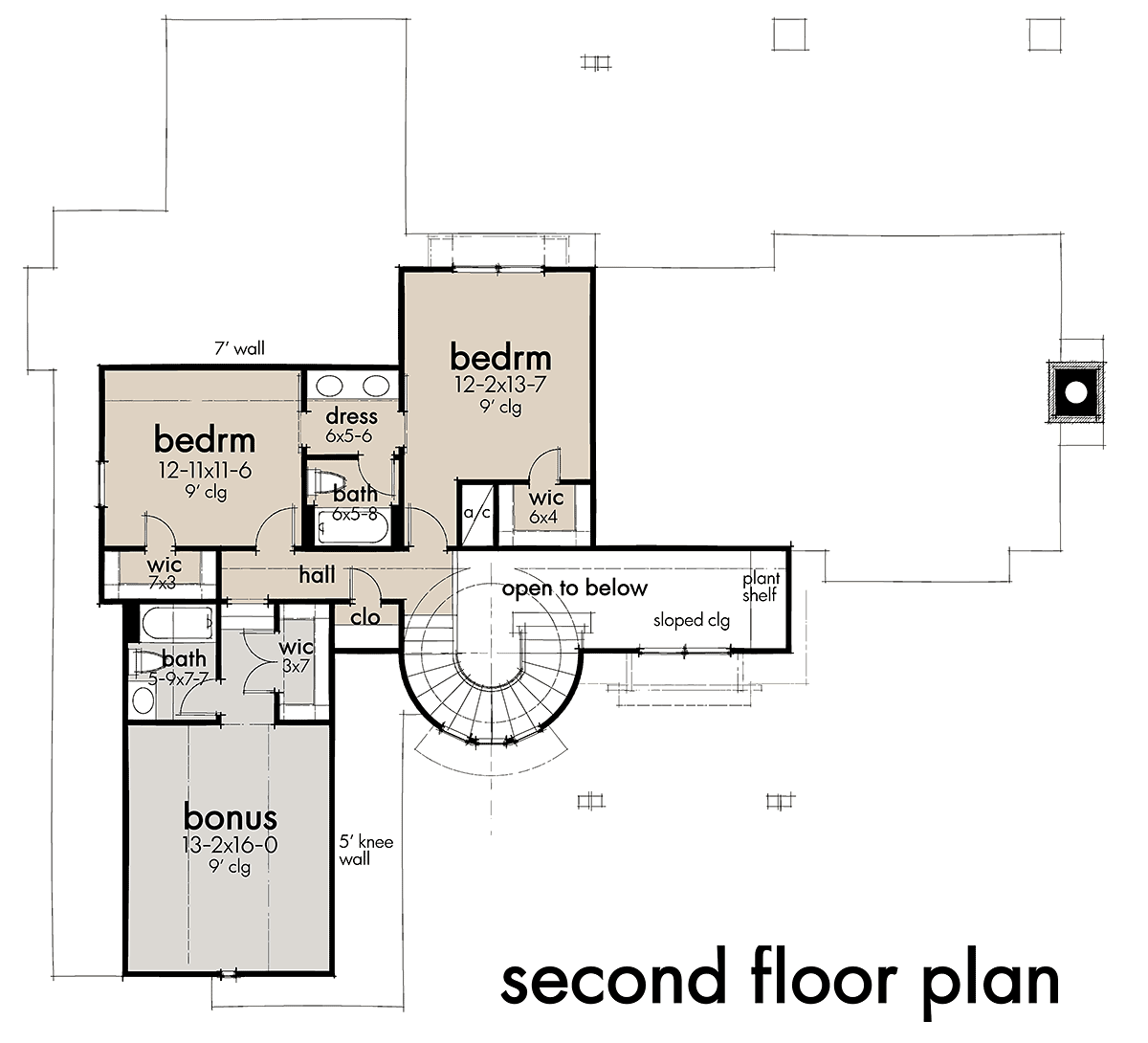 House Plan 75165 Level Two