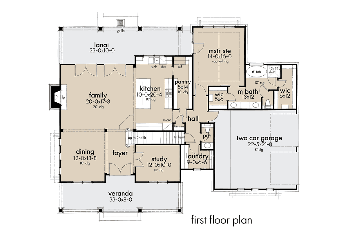 House Plan 75169 Level One