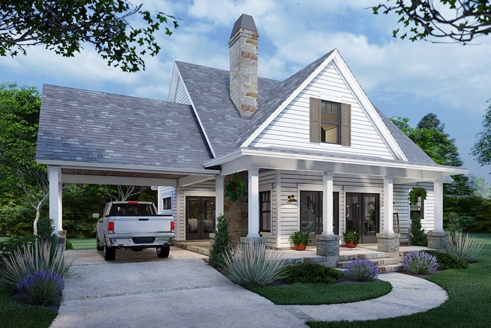 Cottage, Farmhouse Plan with 1302 Sq. Ft., 3 Bedrooms, 2 Bathrooms Picture 3