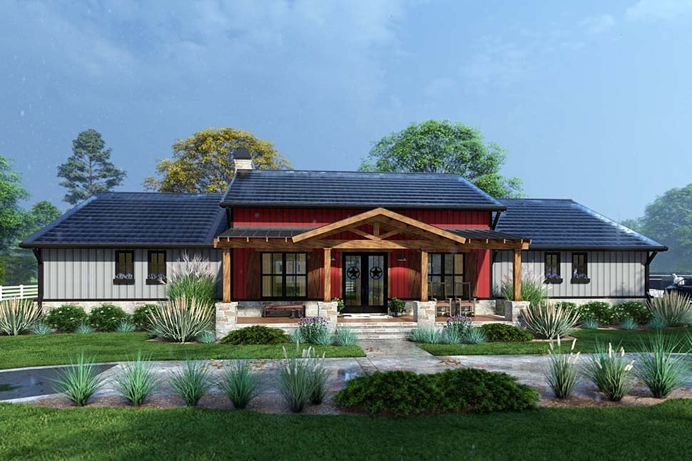 Barndominium, Country, Farmhouse, Ranch Plan with 2486 Sq. Ft., 3 Bedrooms, 3 Bathrooms, 2 Car Garage Picture 11