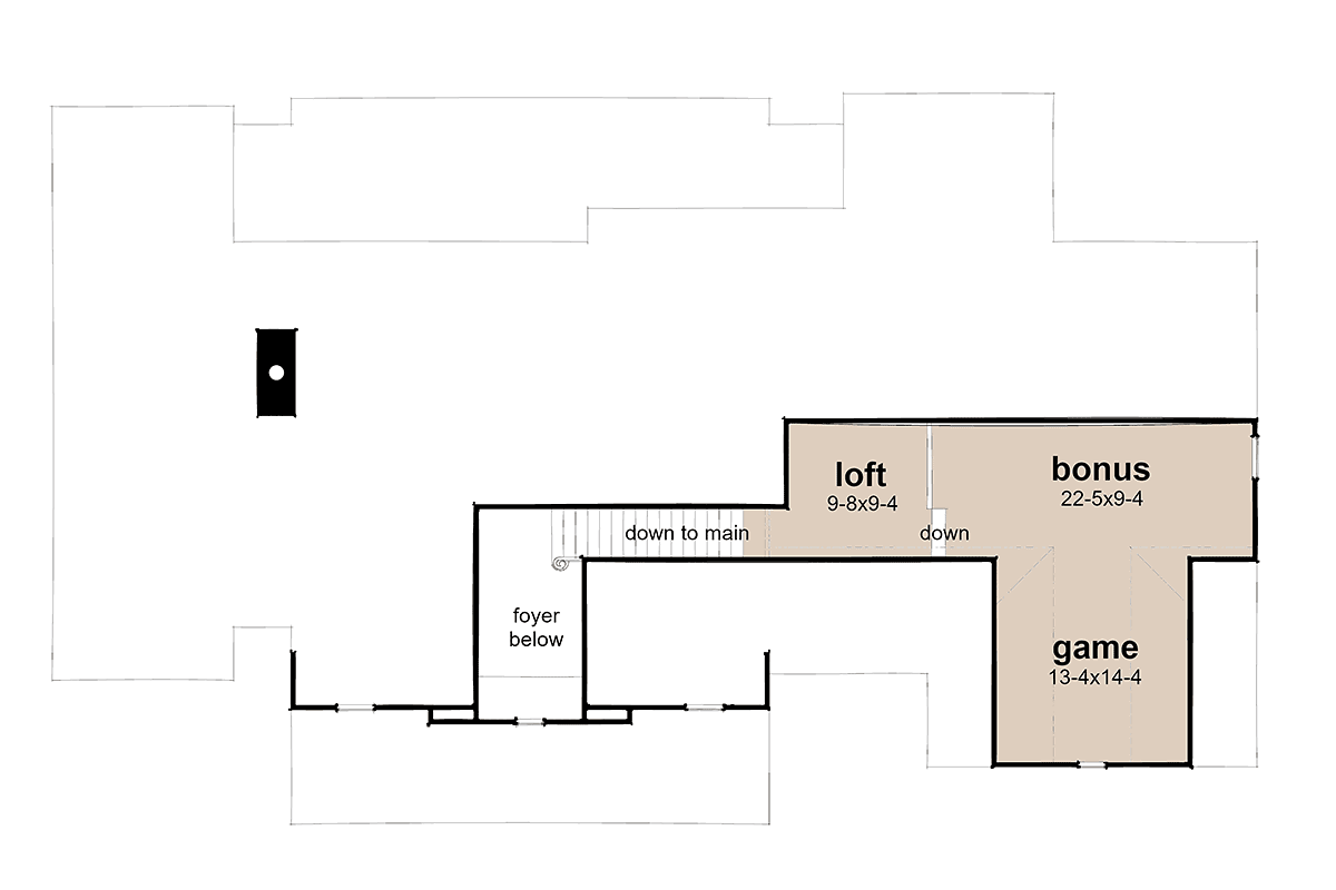 House Plan 75173 Level Two