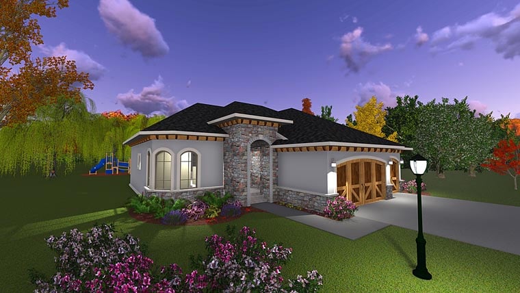 Craftsman, European, Italian Plan with 1626 Sq. Ft., 3 Bedrooms, 2 Bathrooms, 3 Car Garage Picture 8