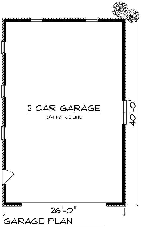 Garage Plan 75250 - 2 Car Garage Level One