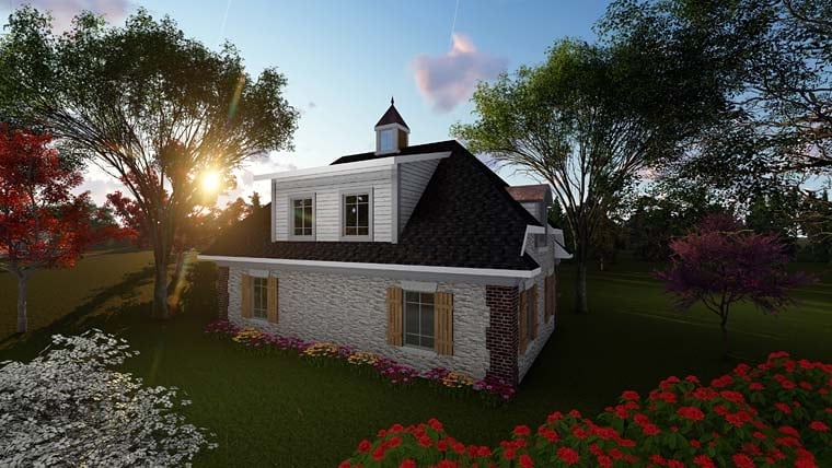 Garage Plan 75252 - 3 Car Garage Rear Elevation