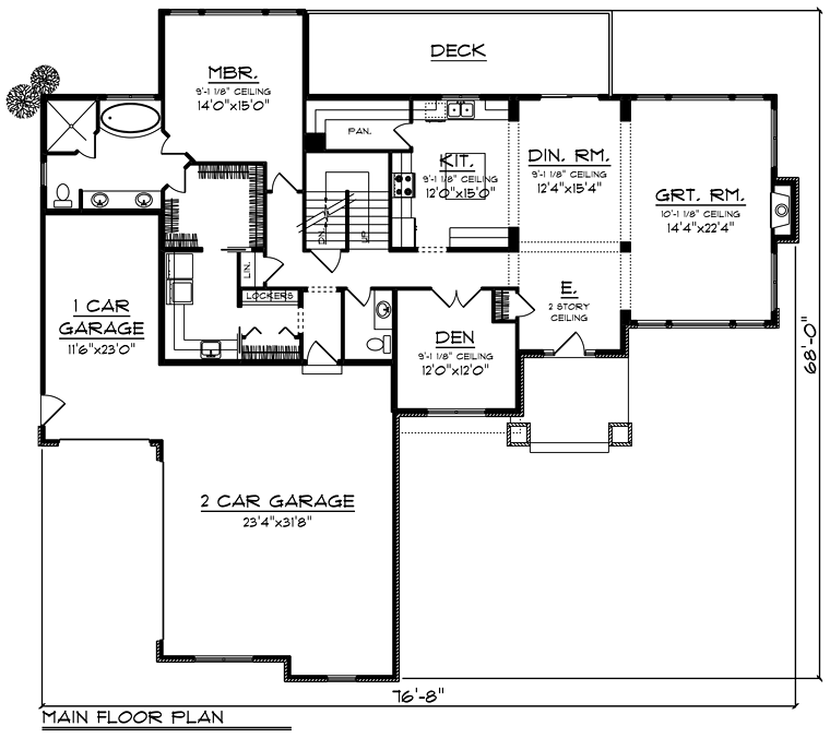 Plan 75269 | Craftsman Style with 4 Bed, 3 Bath, 3 Car Garage