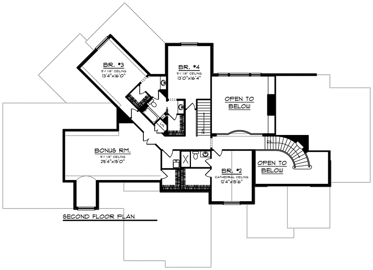 House Plan 75416 Level Two