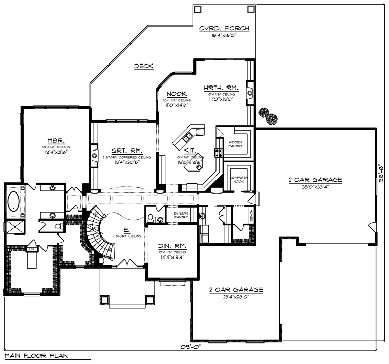 House Plan 75417 Level One