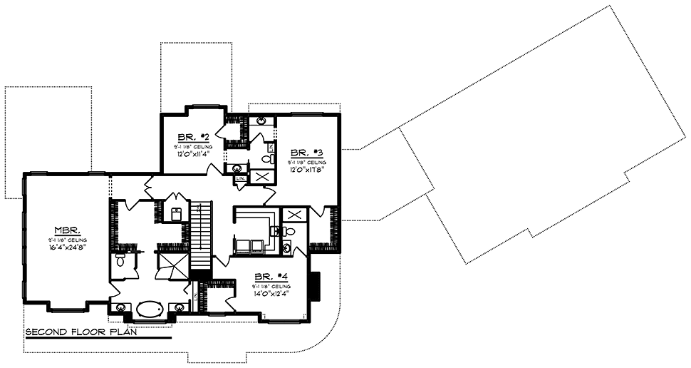 House Plan 75466 Level Two
