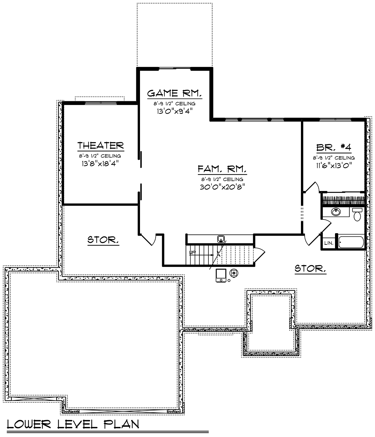 House Plan 75470 Lower Level