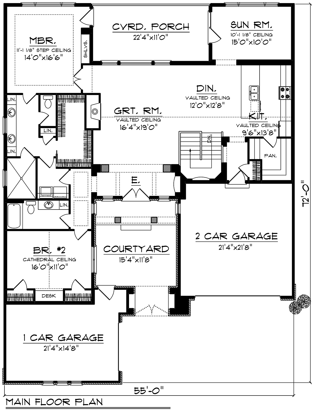 House Plan 75471 Level One