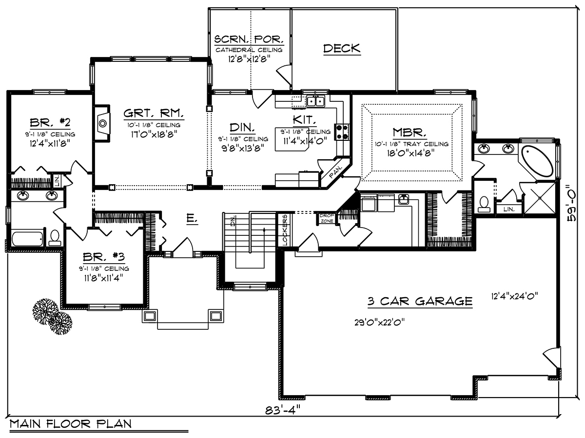 House Plan 75472 Level One
