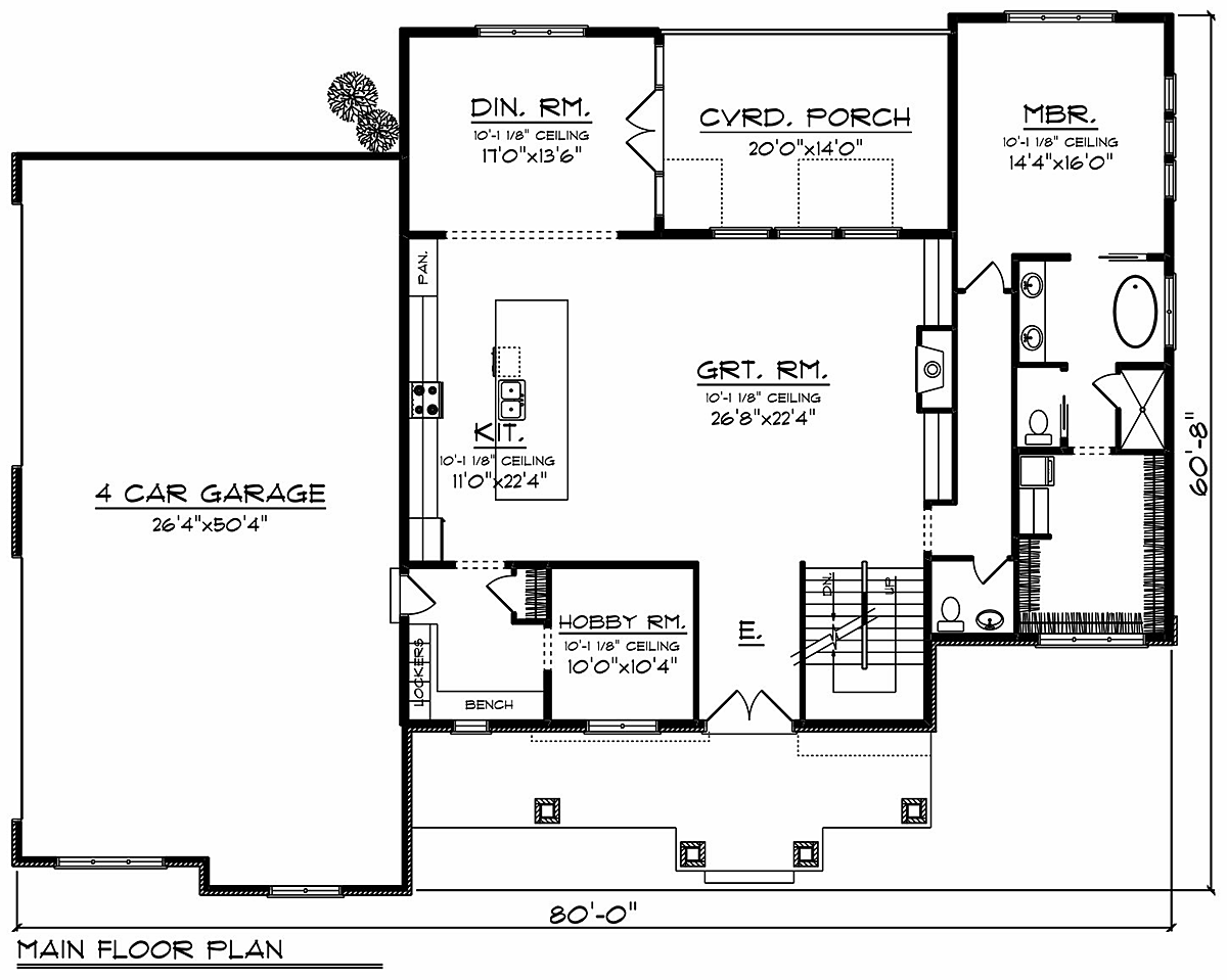 House Plan 75481 Level One