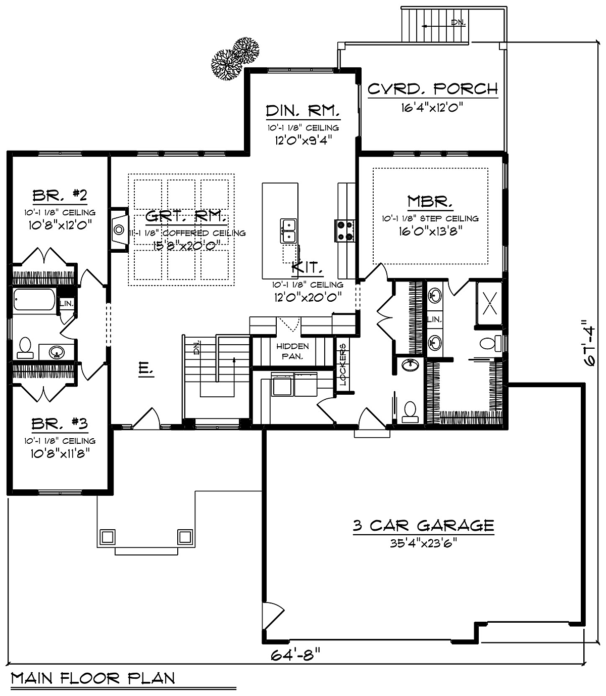 Plan 75485 | Traditional House Plan with 3235 Sq Ft, 5 Beds, 4 Ba