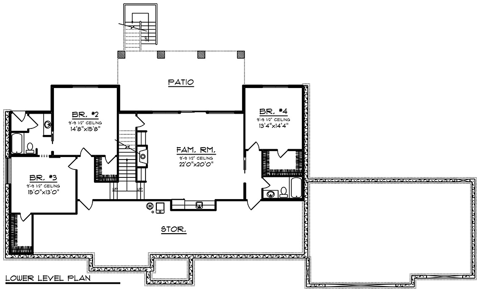 House Plan 75486 Lower Level