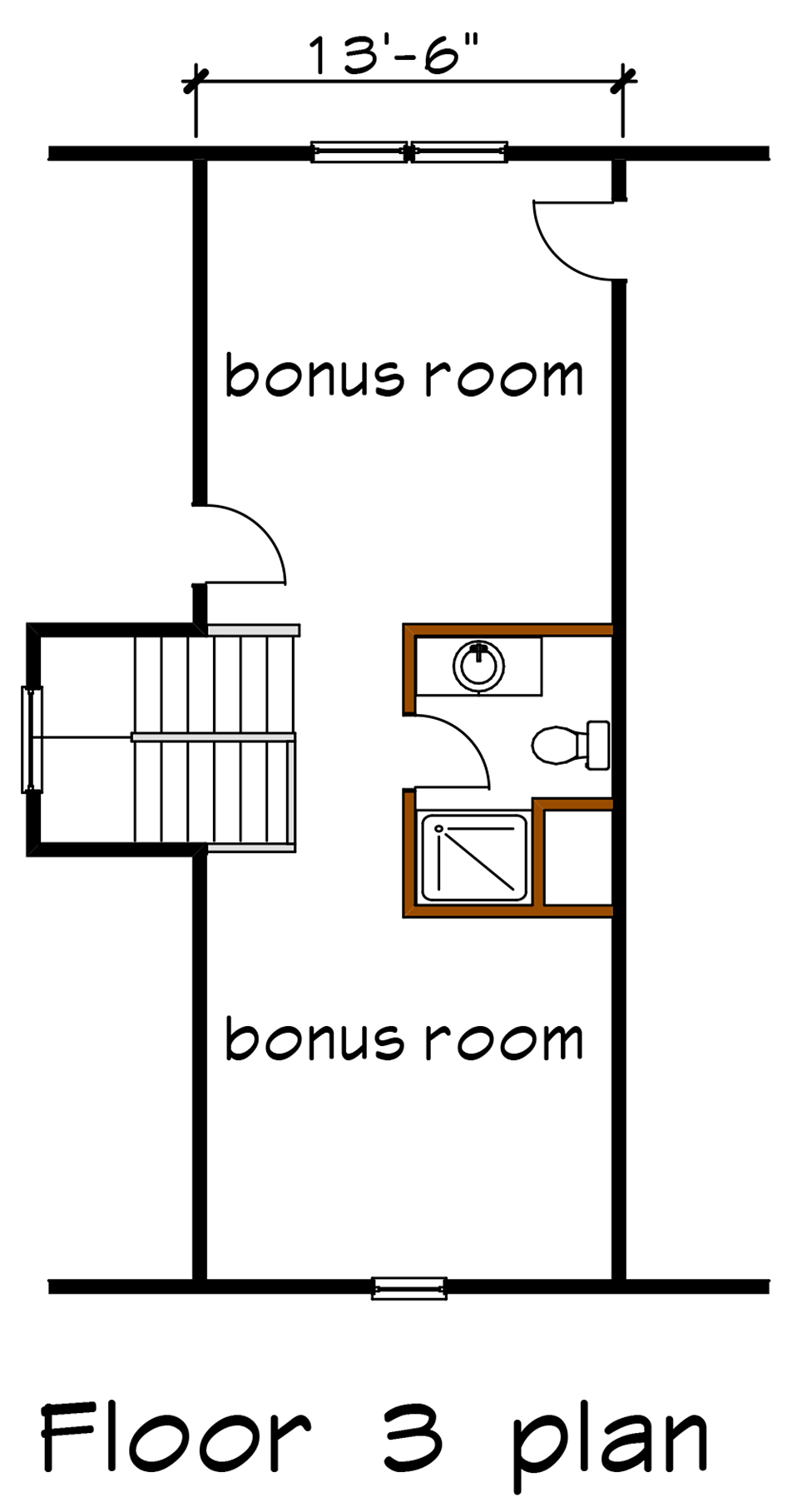 House Plan 75505 Level Three