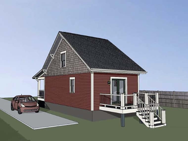 Cottage, Country Plan with 680 Sq. Ft., 1 Bedrooms, 1 Bathrooms Picture 2