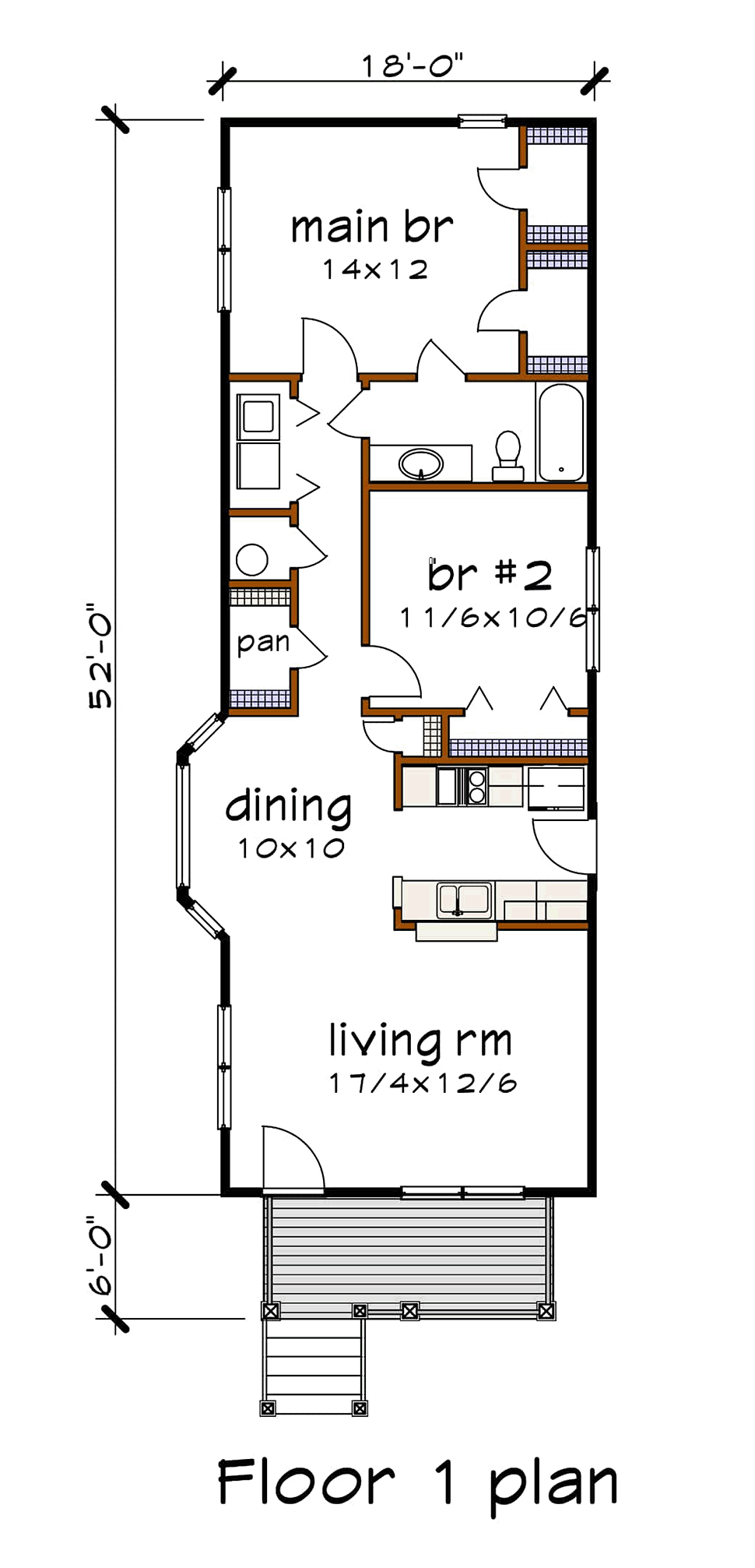 House Plan 75515 Level One