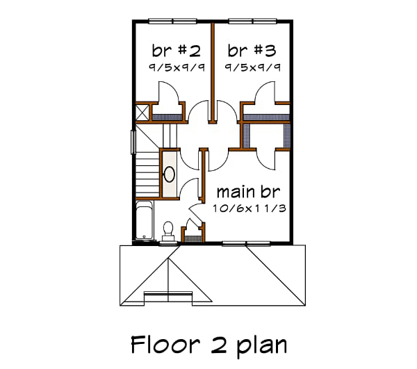 House Plan 75519 Level Two