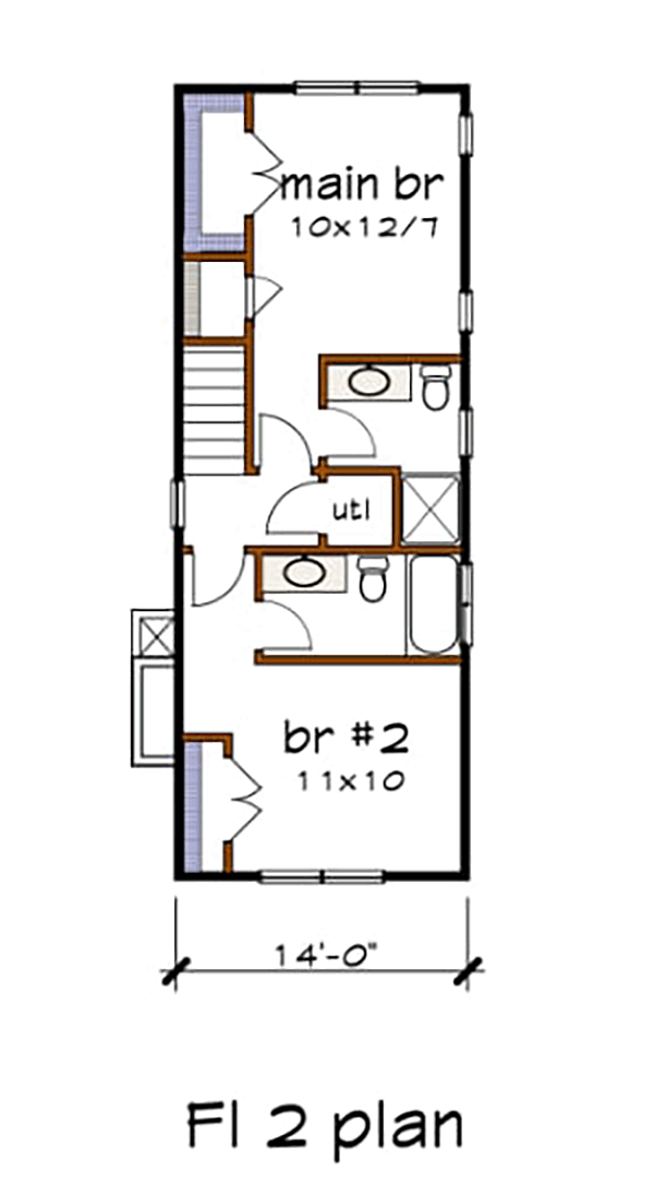 House Plan 75525 Level Two