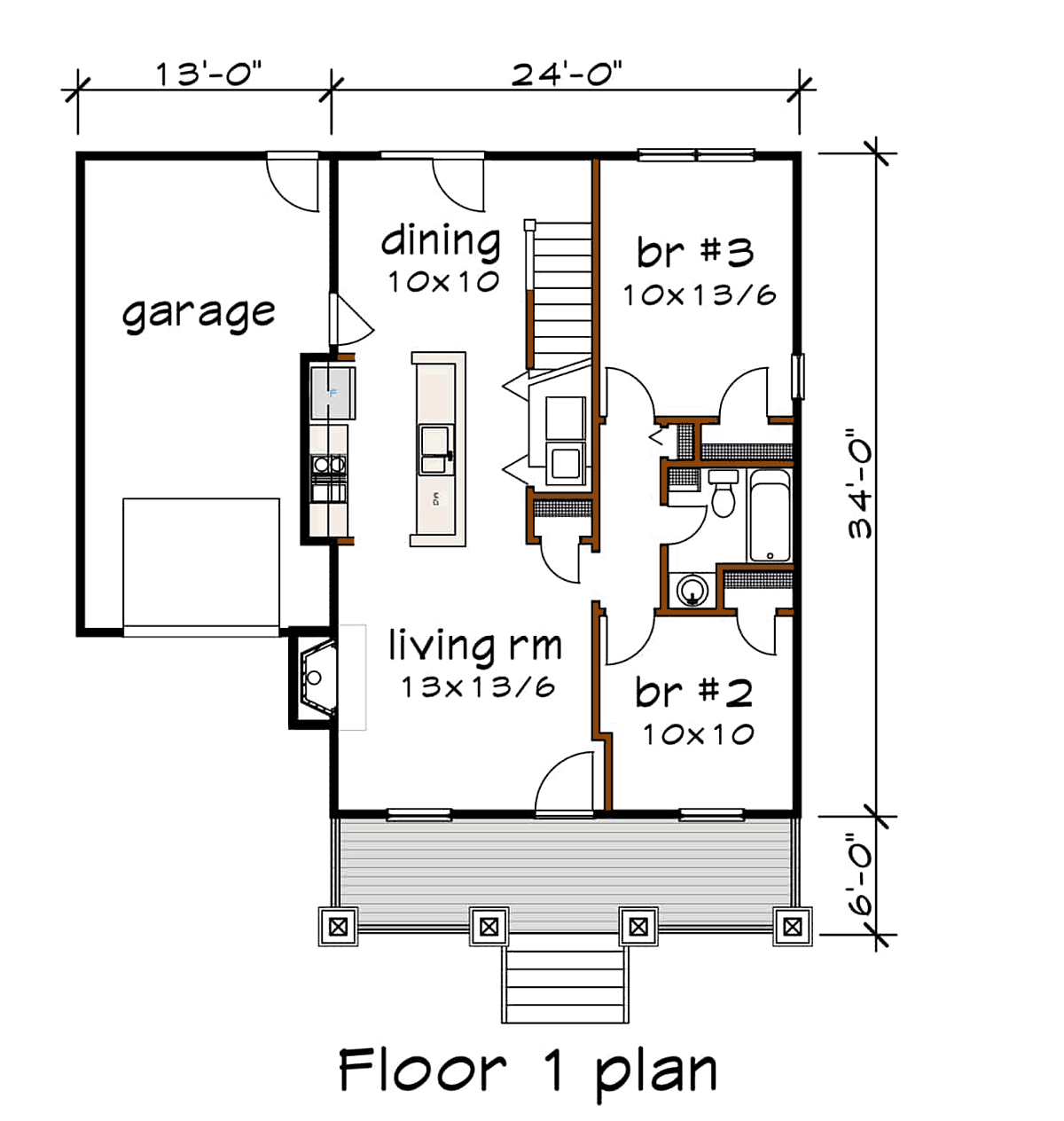 House Plan 75536 Level One