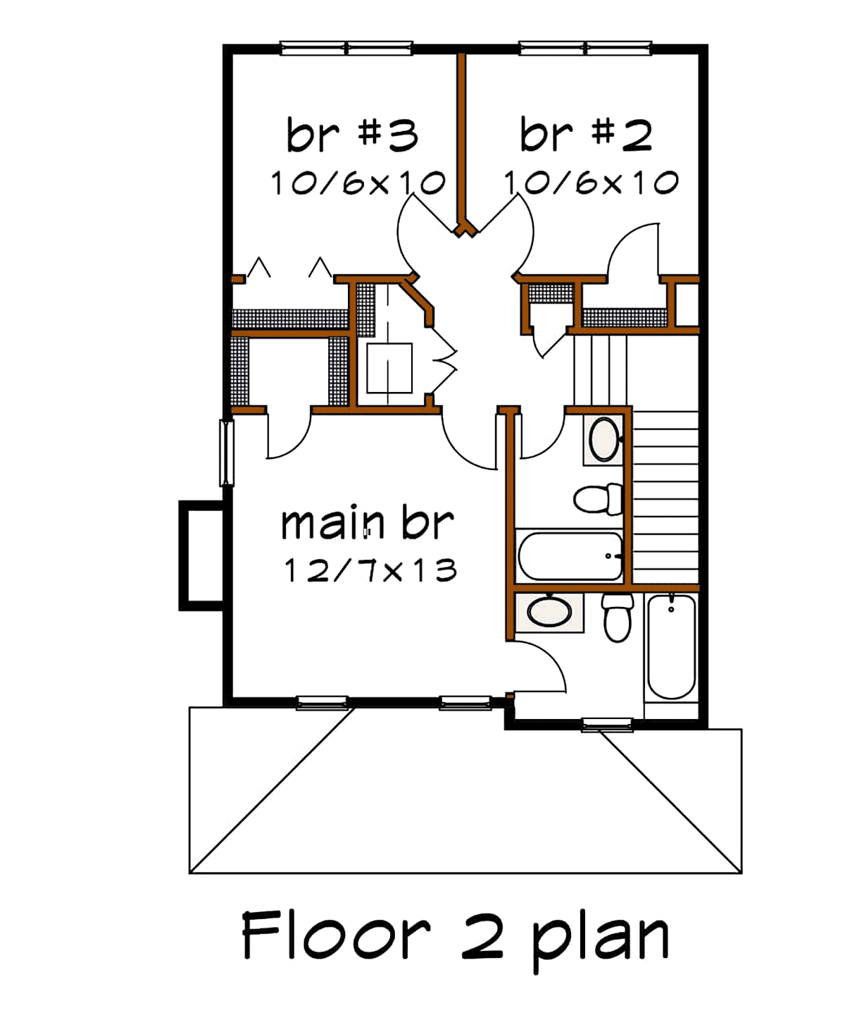 House Plan 75541 Level Two