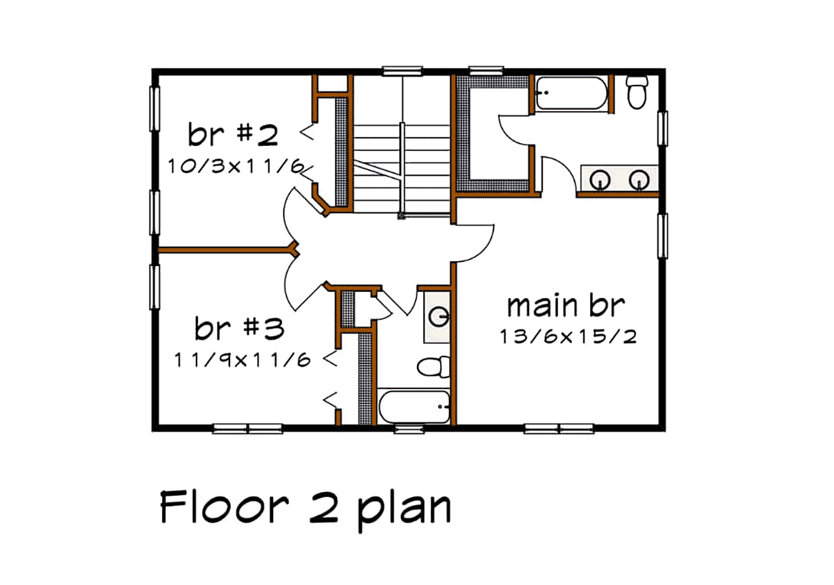 House Plan 75572 Level Two