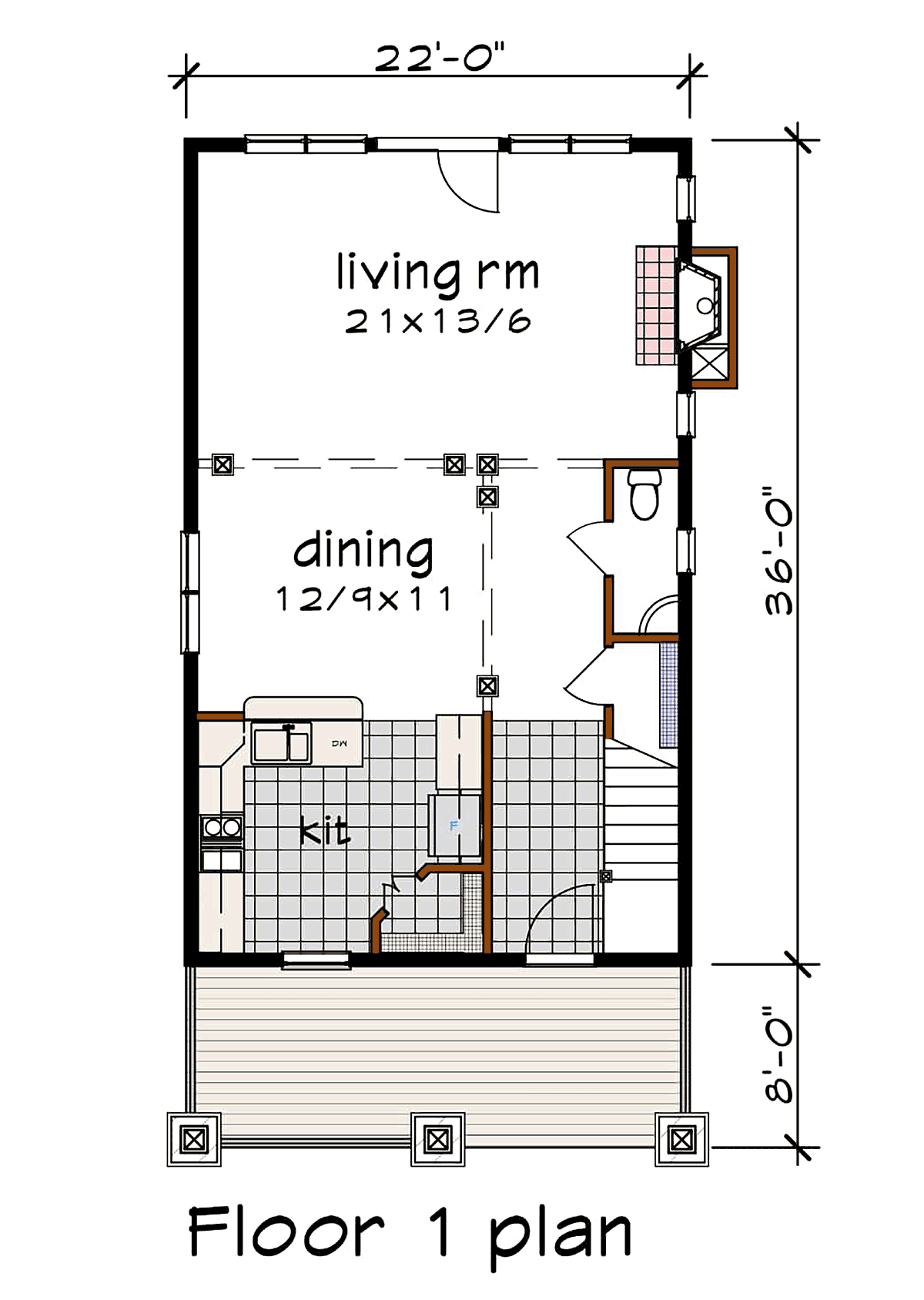 House Plan 75577 Level One