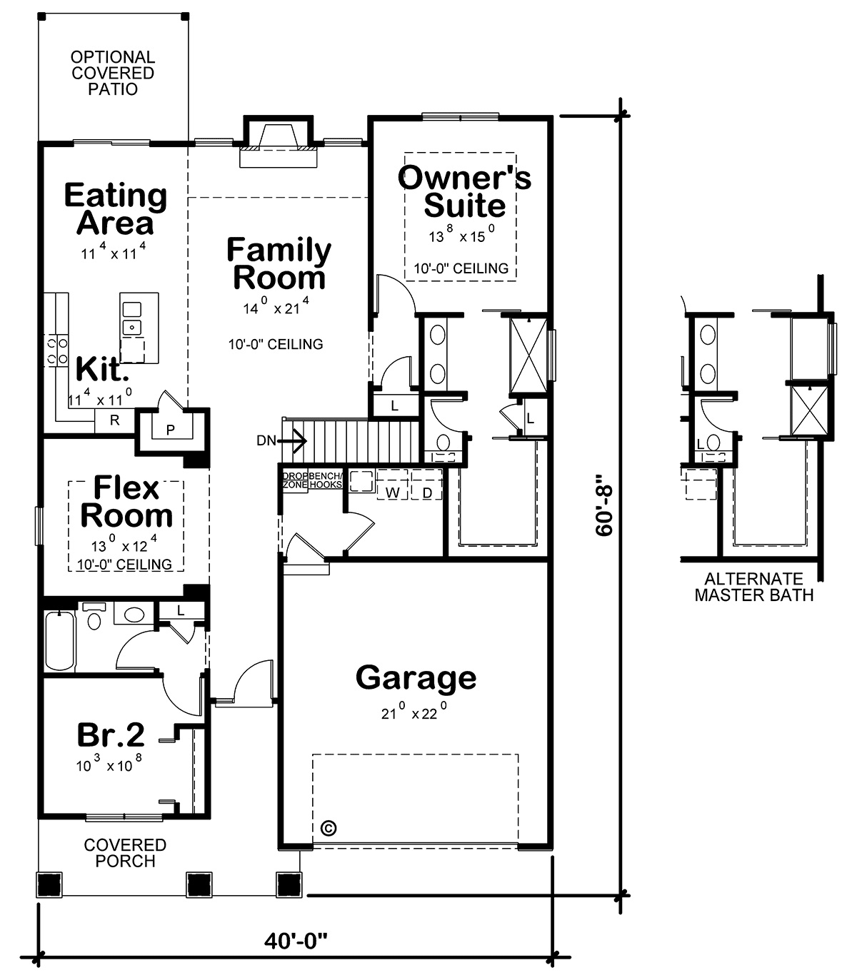 House Plan 75723 Level One