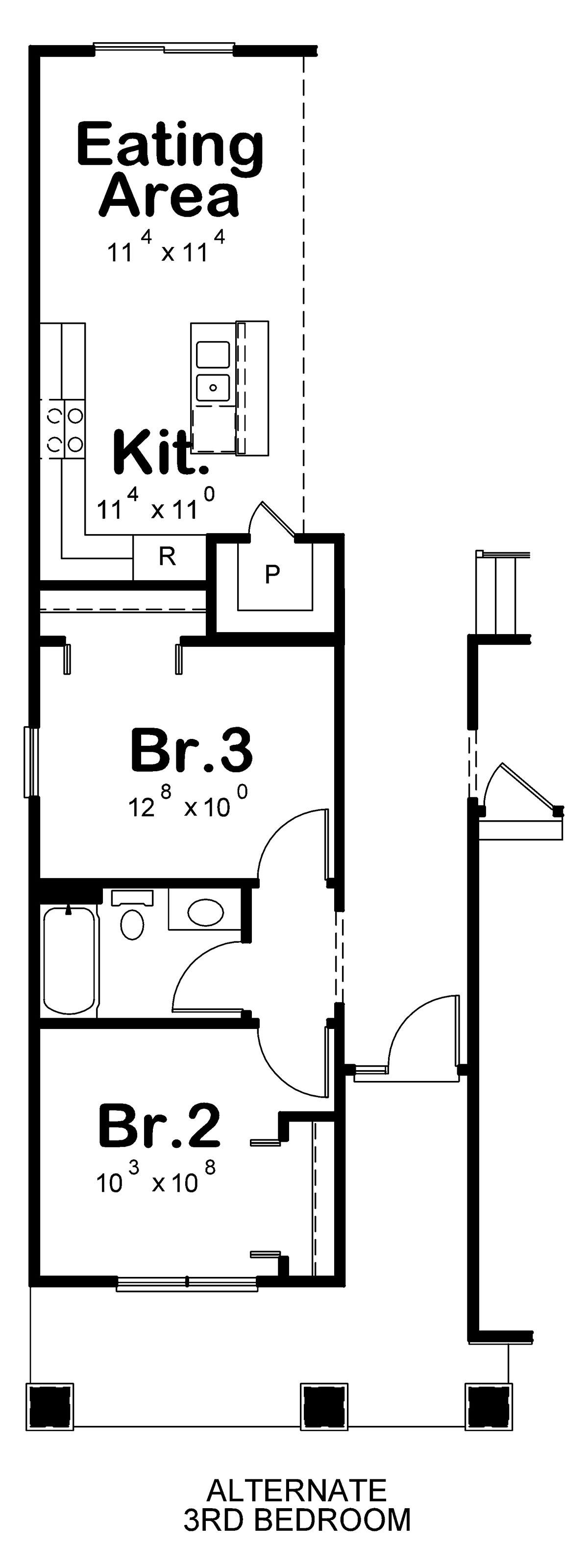 House Plan 75723 Alternate Level One