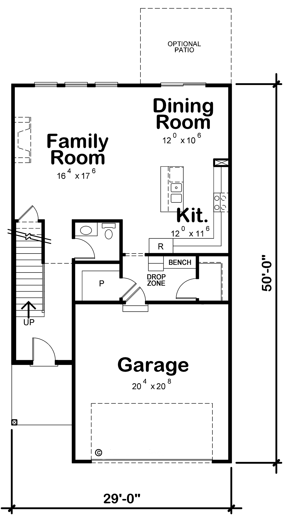 House Plan 75739 Level One