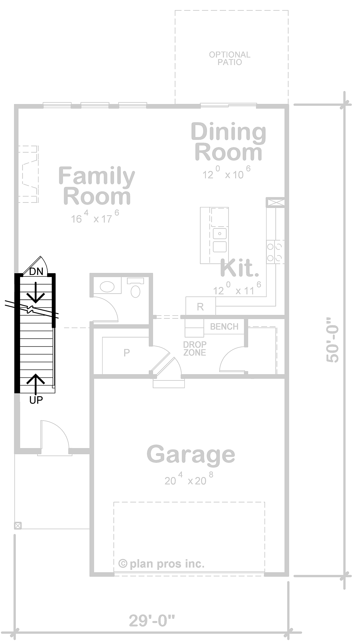 House Plan 75739 Alternate Level One
