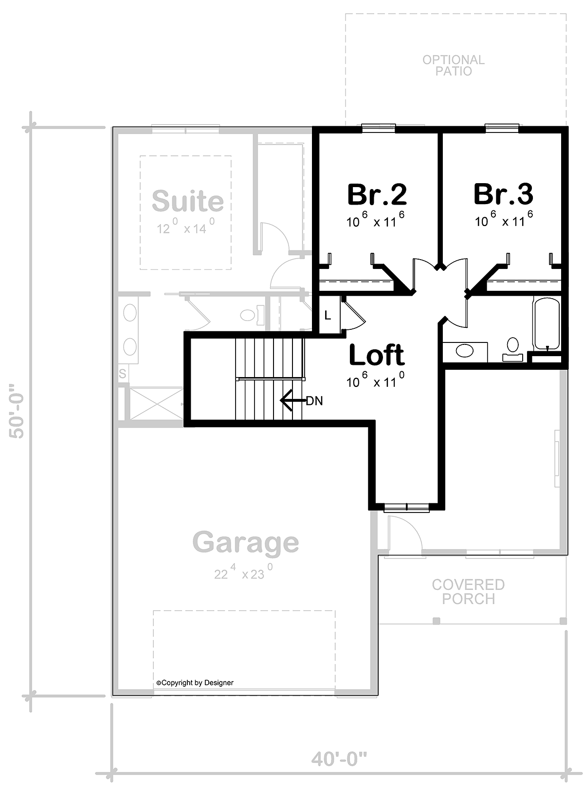 House Plan 75789 Level Two