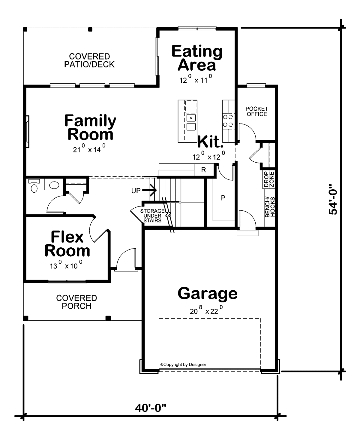 House Plan 75790 Level One