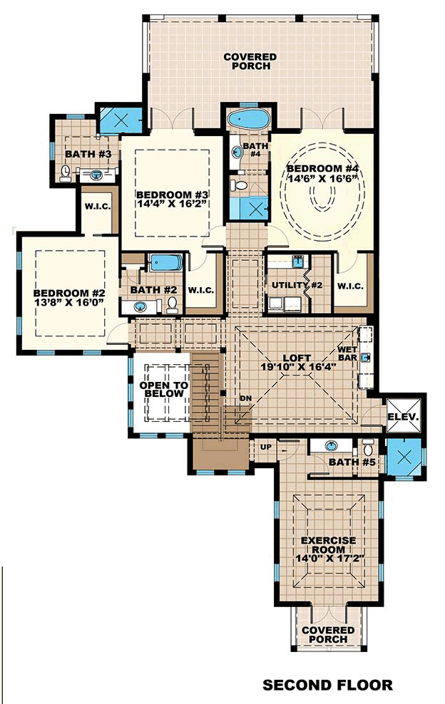 House Plan 75918 Level Two